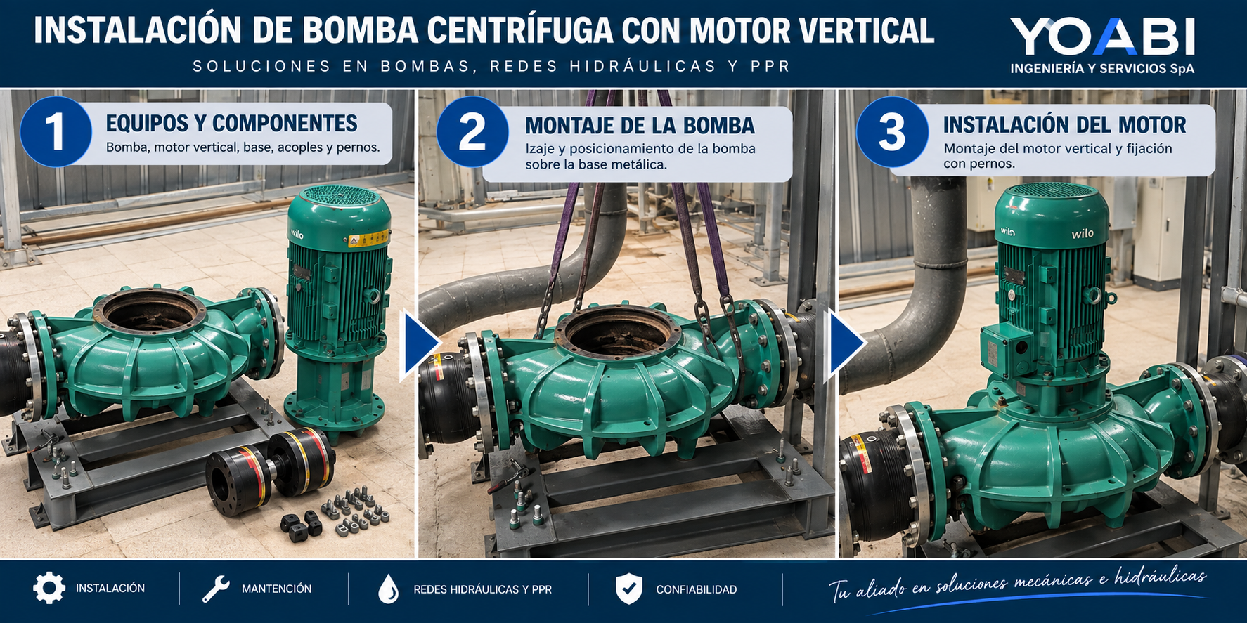 Reparación y Mantención de Bombas de Agua en Santiago Diagnóstico y reparación de bomba centrífuga